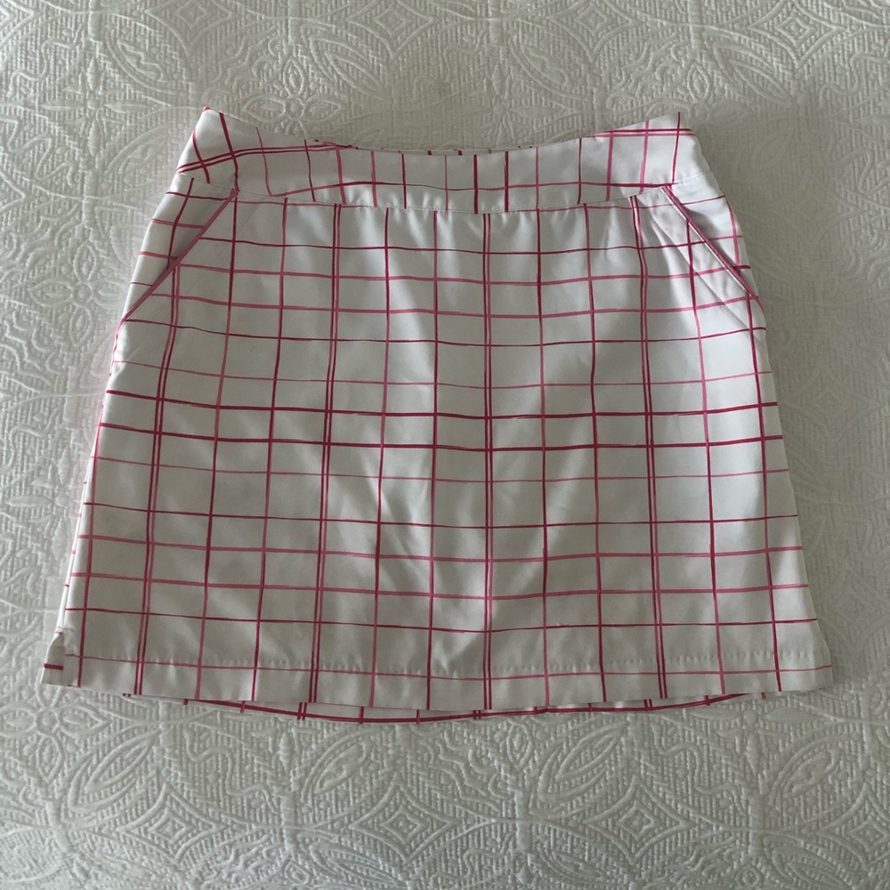 Pink & White Adidas Golf Skort, Size 6